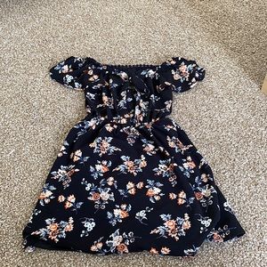 7/8 xs black floral summer dress